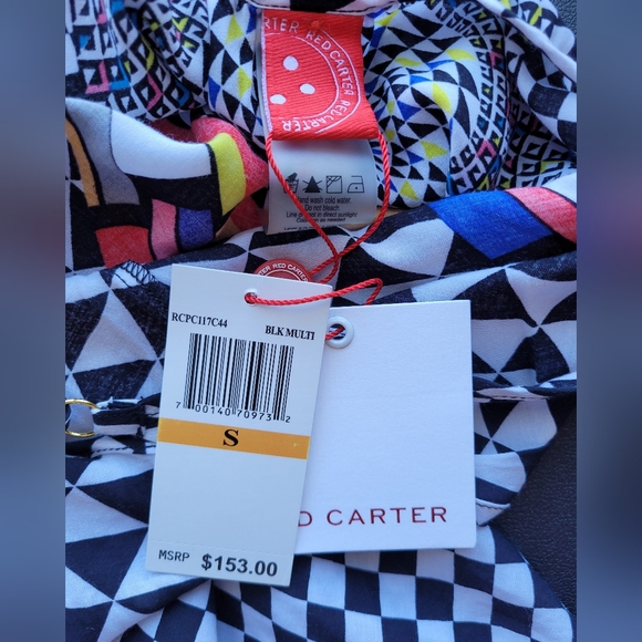 Red Carter Geo print Coverup, BNWT, size S - Picture 7 of 8